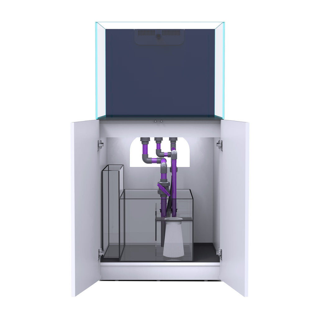 OPUS G2 250 Slim-Line with White Cabinet (Aquarium, Plumbing, Sump & Stand Kit)