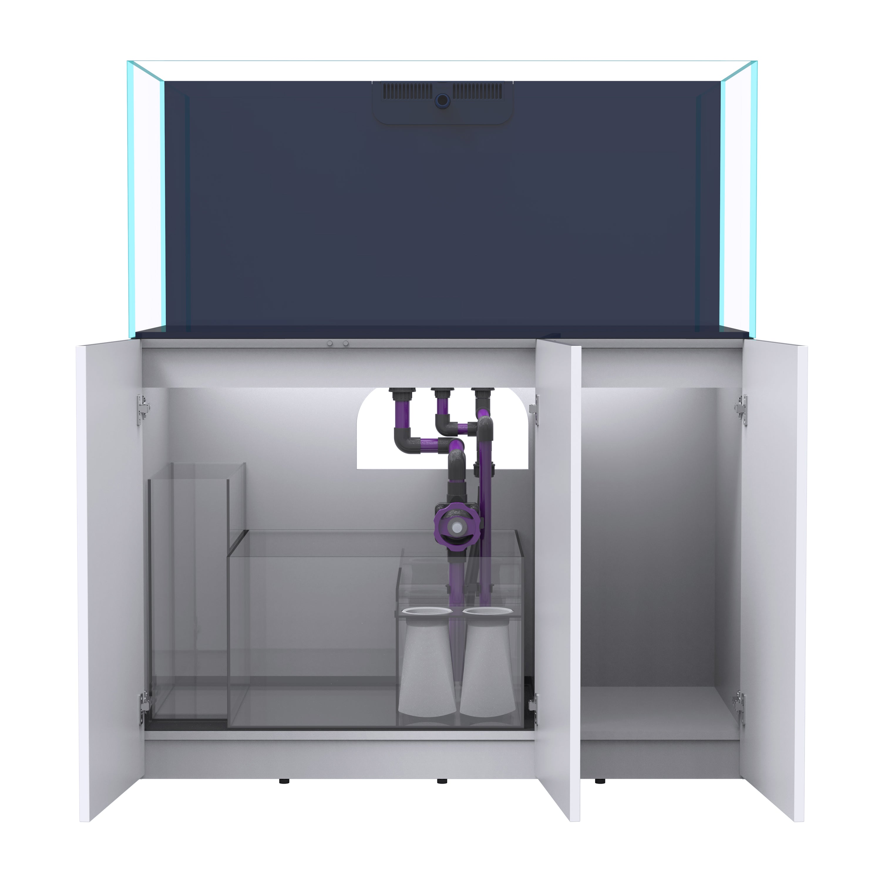 OPUS G2 440 Slim-Line with White Cabinet  (Aquarium, Plumbing, Sump & Stand Kit)