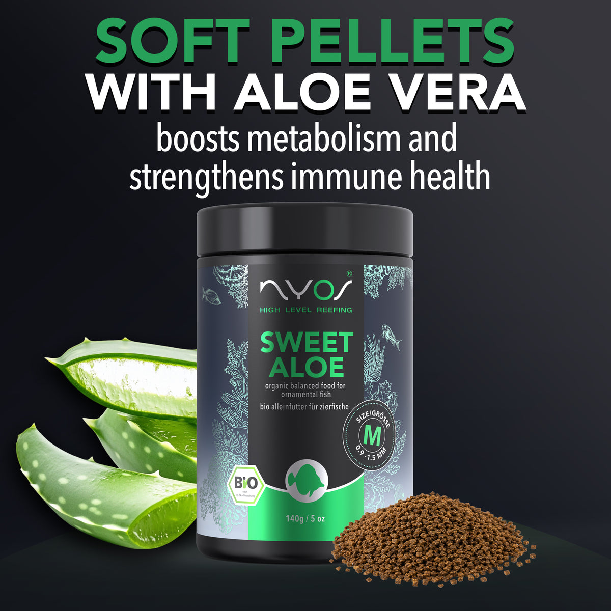 Sweet Aloe Fish Food (70g & 140g)