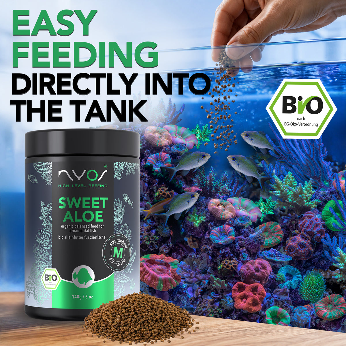 Sweet Aloe Fish Food (70g & 140g)