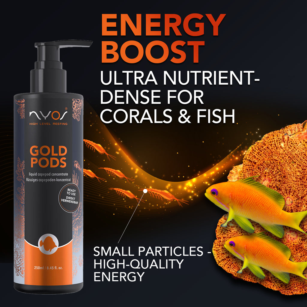 Goldpods (Liquid Plankton - Arctic Copepods) 100ml (4.25oz) 250ml  (8.45oz)