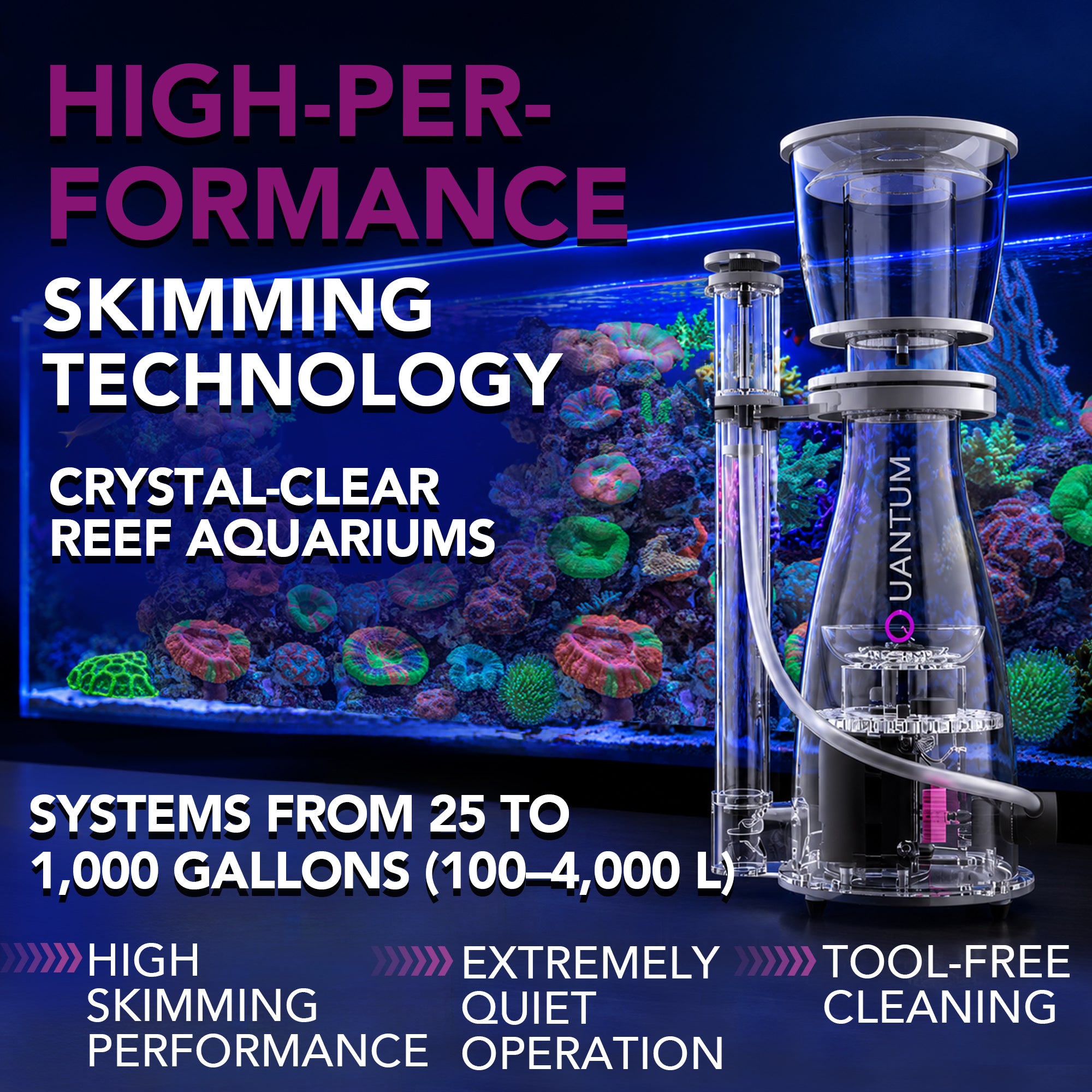 Quantum® 160 Protein Skimmer 1000L (250 Gallon) – NyosATIUSA Inc.