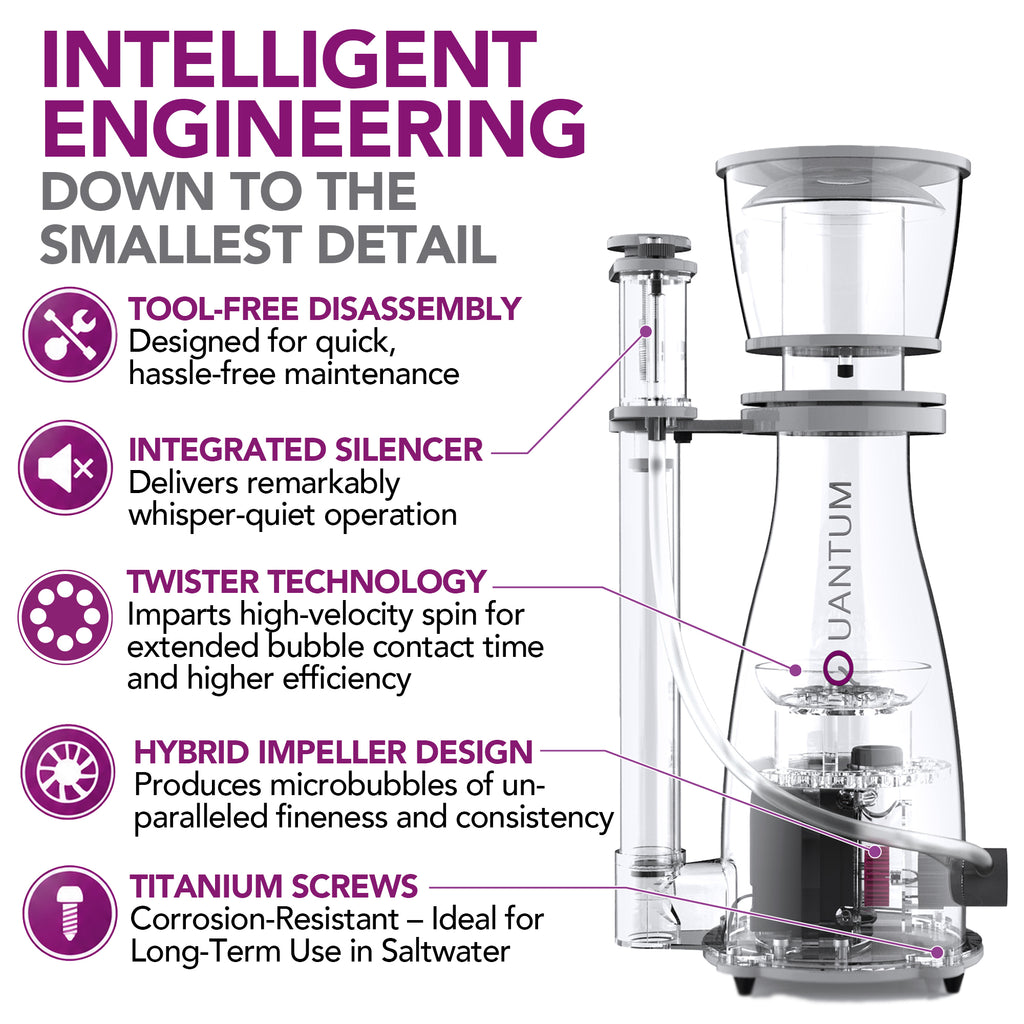 Quantum® 300 EQ Wirelessly Controllable Protein Skimmer 4000L (1000 Gallon)