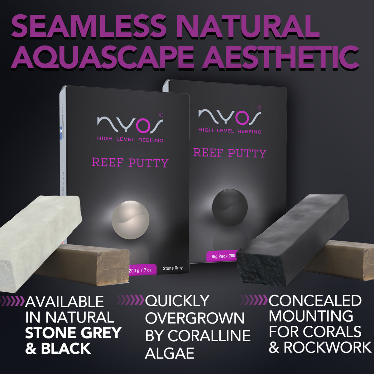 Aquascaping  Reef Putty (Grey or Black)